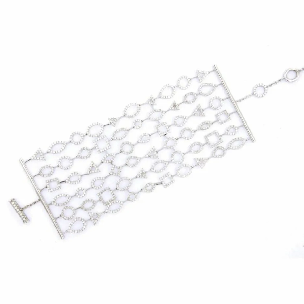 Bracelet or blanc diamants