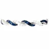 Bracelet or blanc, diamants, saphirs.
