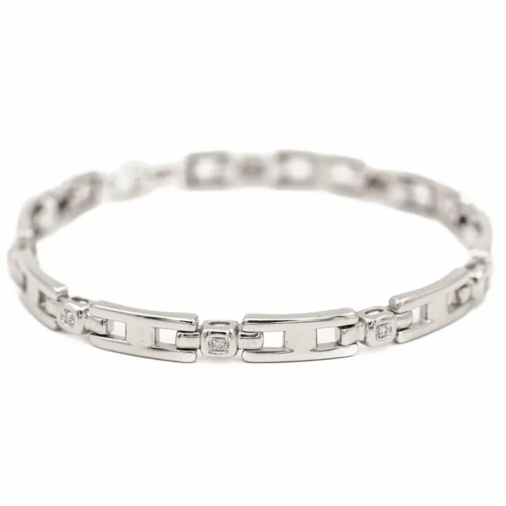 Bracelet Or blanc diamant