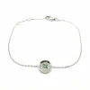 Bracelet or blanc diamants émeraudes signé Ely Bela