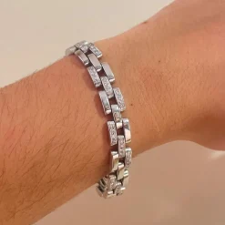 Bracelet Or Blanc Diamants