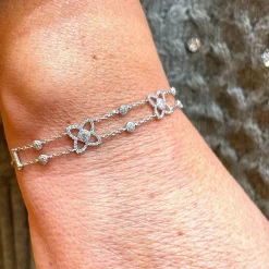 Bracelet or blanc diamants