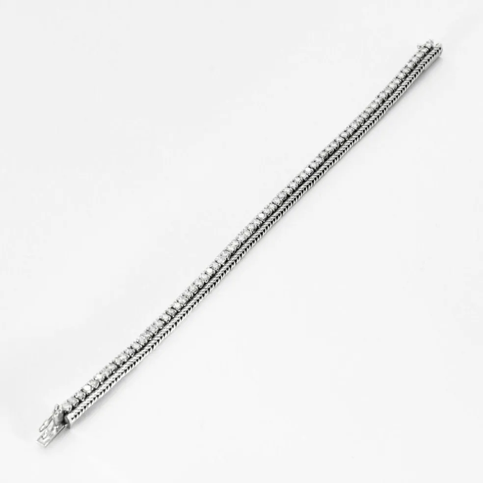 Bracelet or blanc, diamants