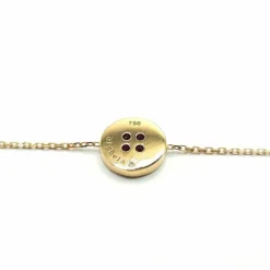 Bracelet or blanc diamants et rubis signé Ely Bela