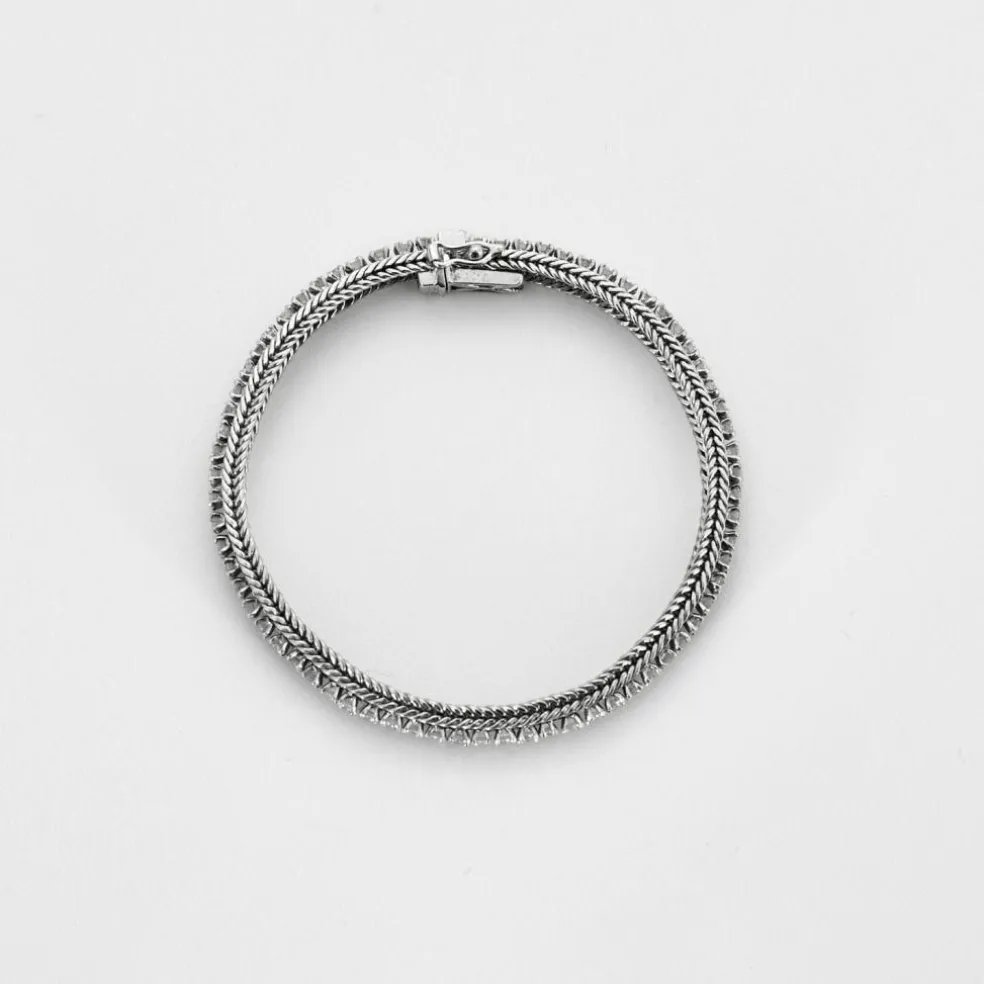 Bracelet or blanc, diamants