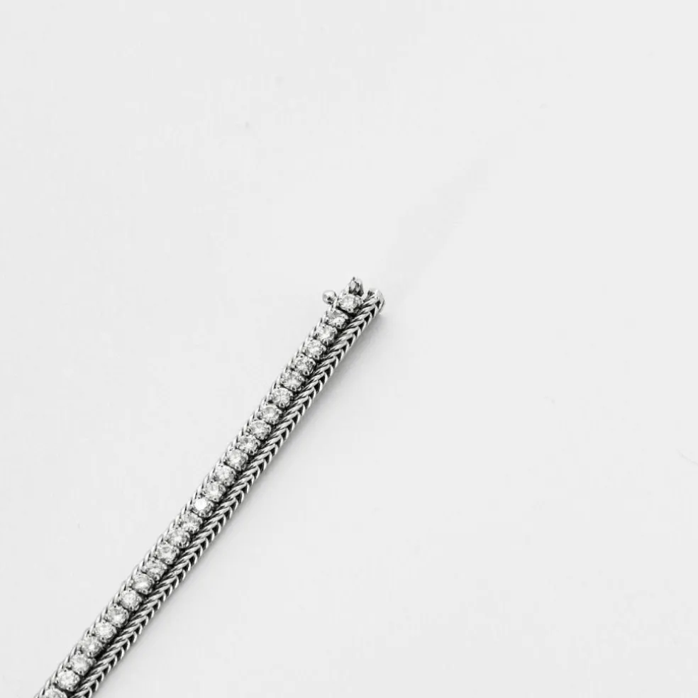 Bracelet or blanc, diamants