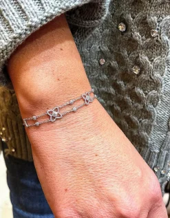 Bracelet or blanc diamants
