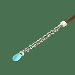 BRACELET OR BLANC, DIAMANTS ET TURQUOISE.