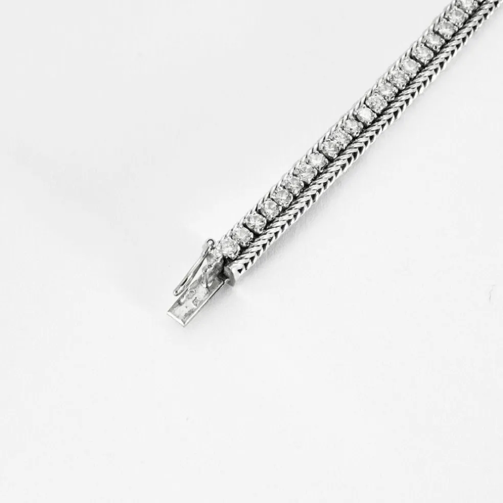 Bracelet or blanc, diamants