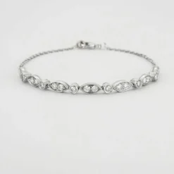 Bracelet or blanc diamants
