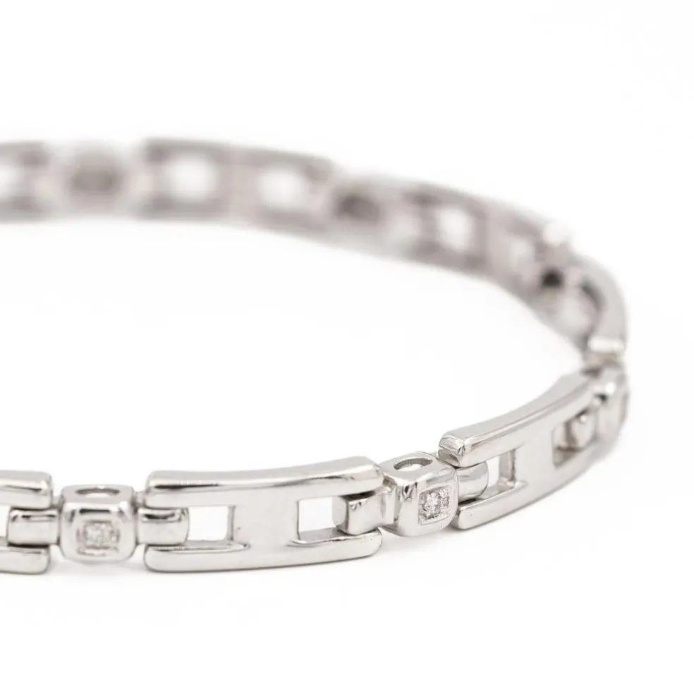 Bracelet Or blanc diamant
