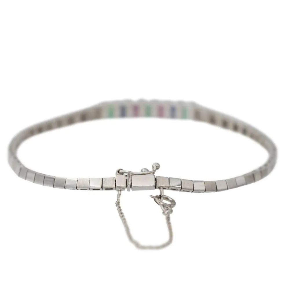 Bracelet Or blanc Emeraude