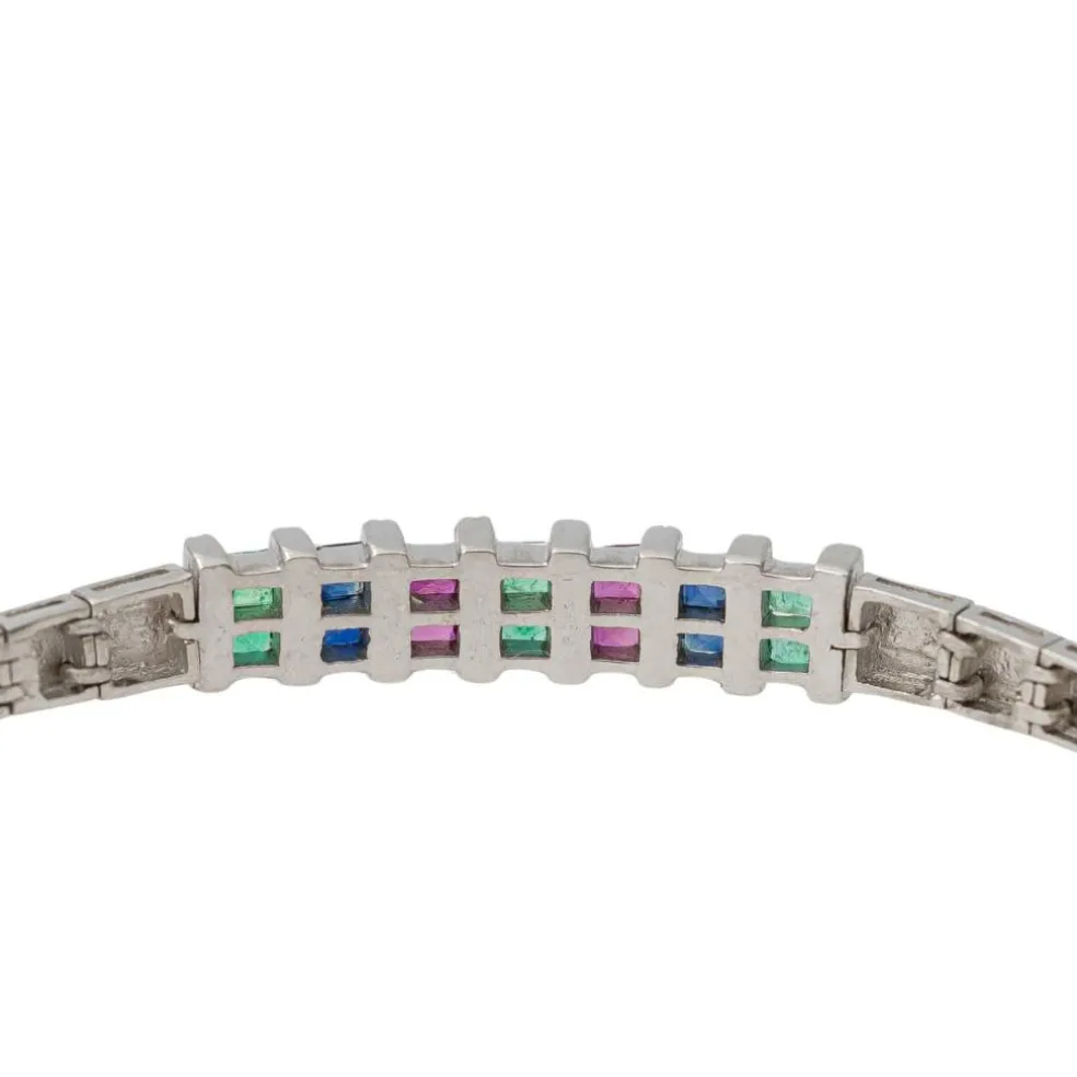 Bracelet Or blanc Emeraude