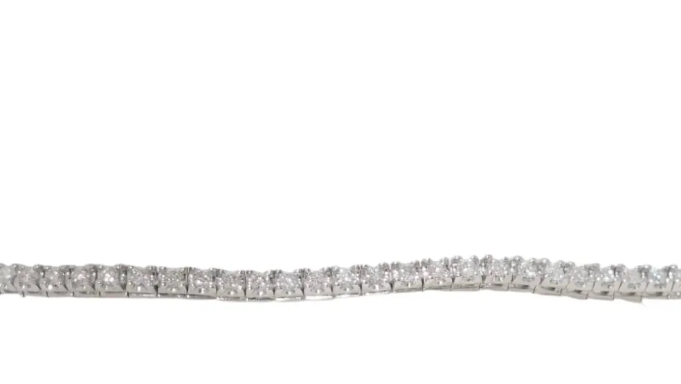 Bracelet or blanc et diamants