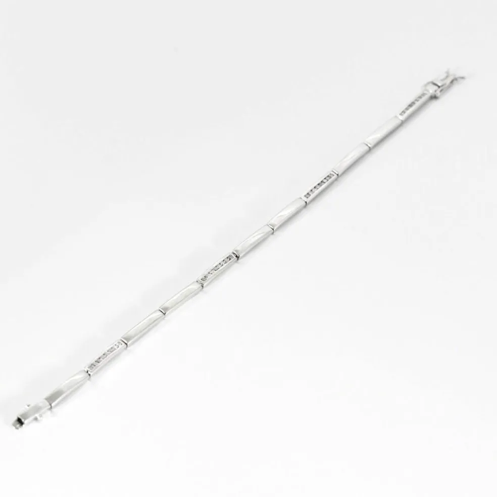 Bracelet or blanc et diamants