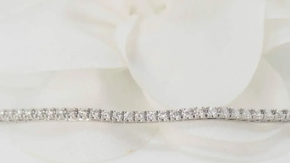 Bracelet or blanc et diamants