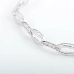 Bracelet or blanc et diamants