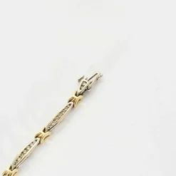 Bracelet or blanc et jaune, diamants