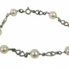Bracelet or blanc et perles de culture