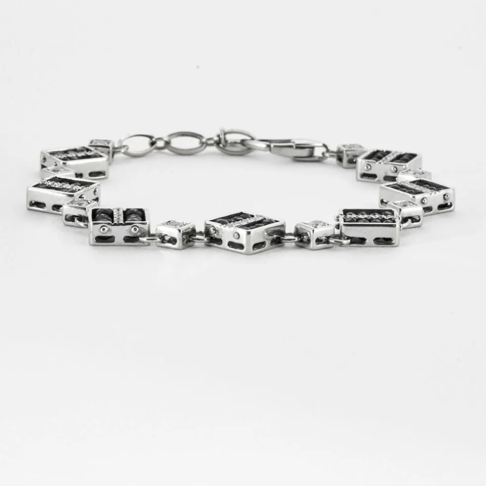 Bracelet or blanc saphirs