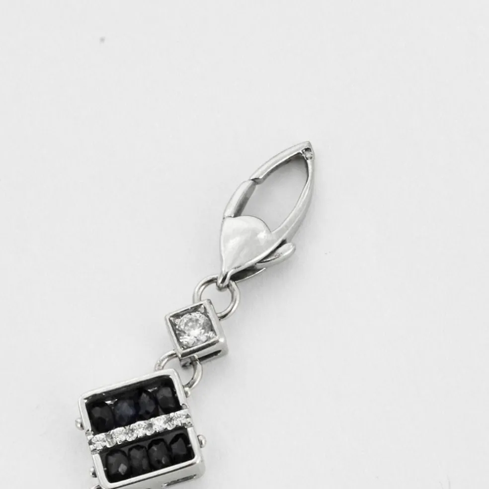 Bracelet or blanc saphirs