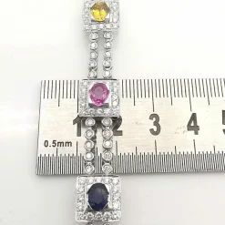 Bracelet or blanc saphirs diamants certifié HRD Anvers