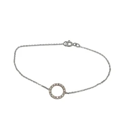 Bracelet or blanc serti de diamants naturels