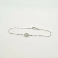 Bracelet or blanc serti de diamants naturels