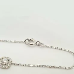 Bracelet or blanc serti de diamants naturels