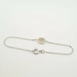 Bracelet or blanc serti de diamants naturels