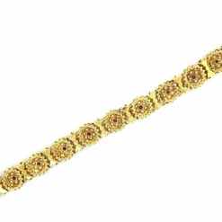Bracelet Or Email Perle Rubis