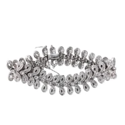 BRACELET OR GRIS 14K DIAMANTS