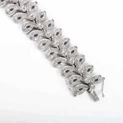 BRACELET OR GRIS 14K DIAMANTS