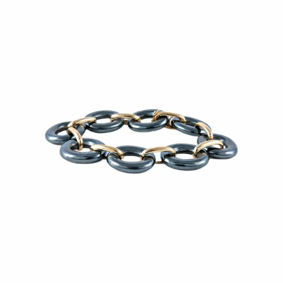 Bracelet Or Hématite