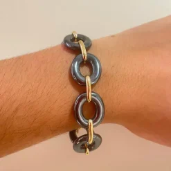 Bracelet Or Hématite