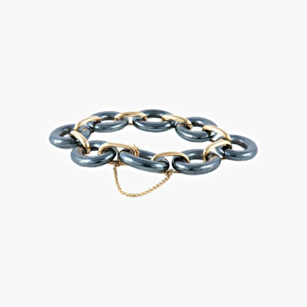 Bracelet Or Hématite