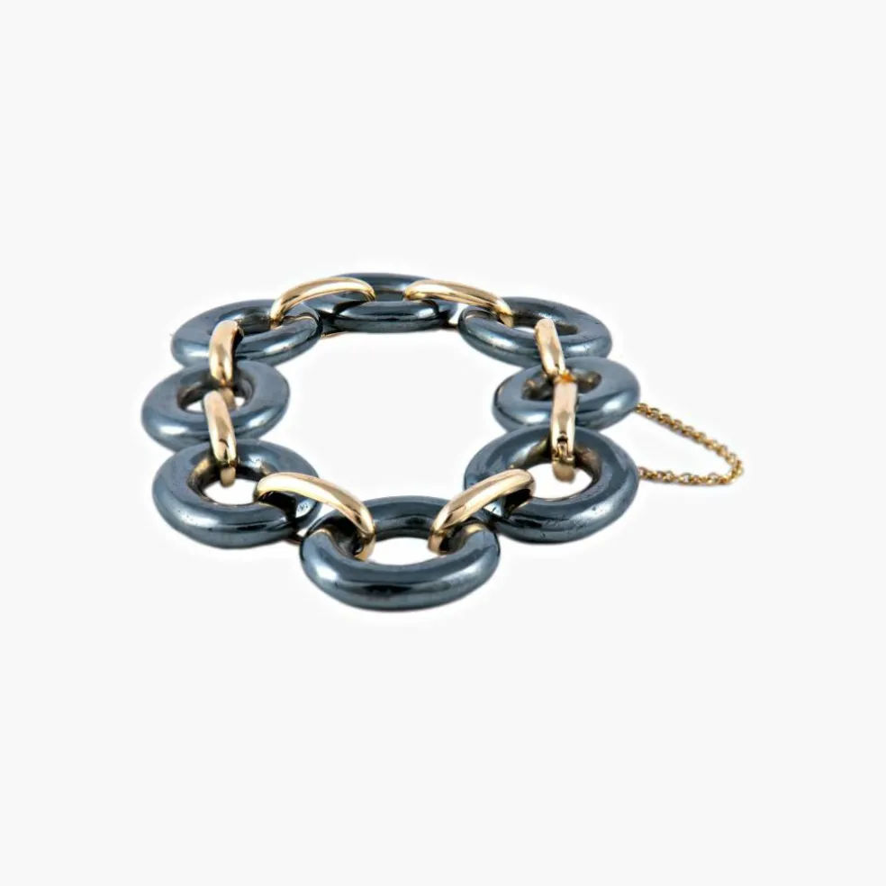 Bracelet Or Hématite