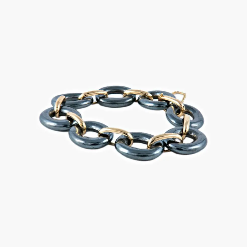 Bracelet Or Hématite