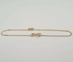 Bracelet or jaune 18 carats sertie de diamants