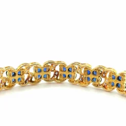 Bracelet Or Jaune 22 carats - Saphirs et Diamants