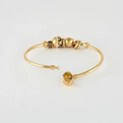 Bracelet or jaune 18 k et ses charms
