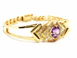 Bracelet Or jaune Améthyste