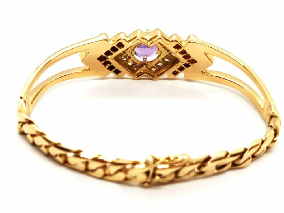 Bracelet Or jaune Améthyste