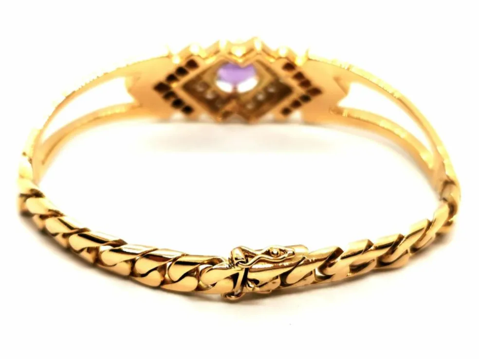 Bracelet Or jaune Améthyste