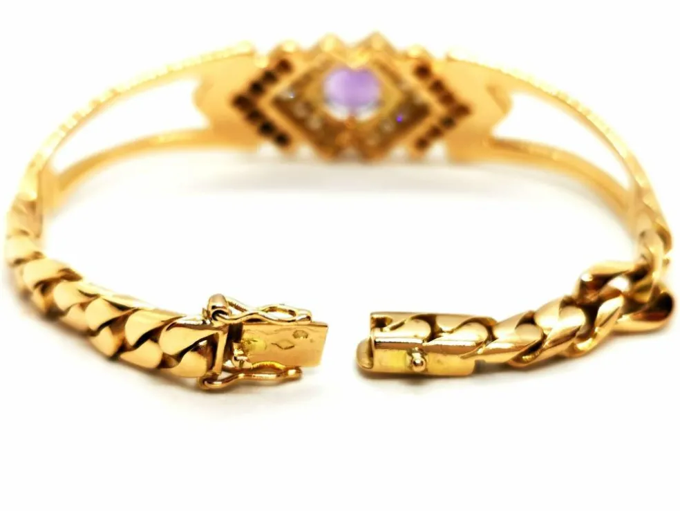 Bracelet Or jaune Améthyste
