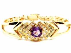 Bracelet Or jaune Améthyste