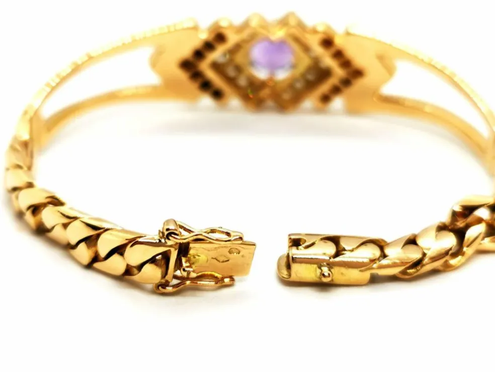 Bracelet Or jaune Améthyste