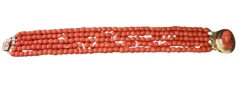 Bracelet Or jaune Corail Camée