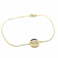 Bracelet or jaune diamants signé Ely Bela