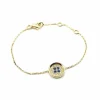 Bracelet or jaune, diamants et saphirs signé Ely Bela